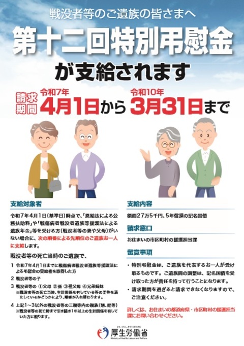 第十二回特別弔慰金