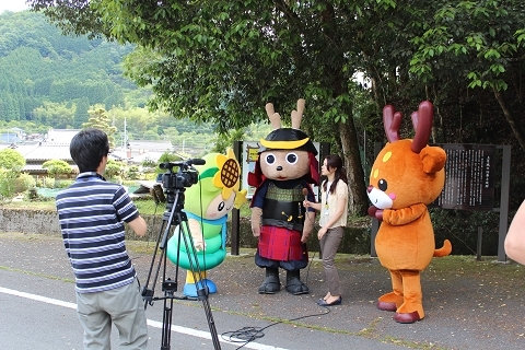 佐用チャンネルの撮影風景。